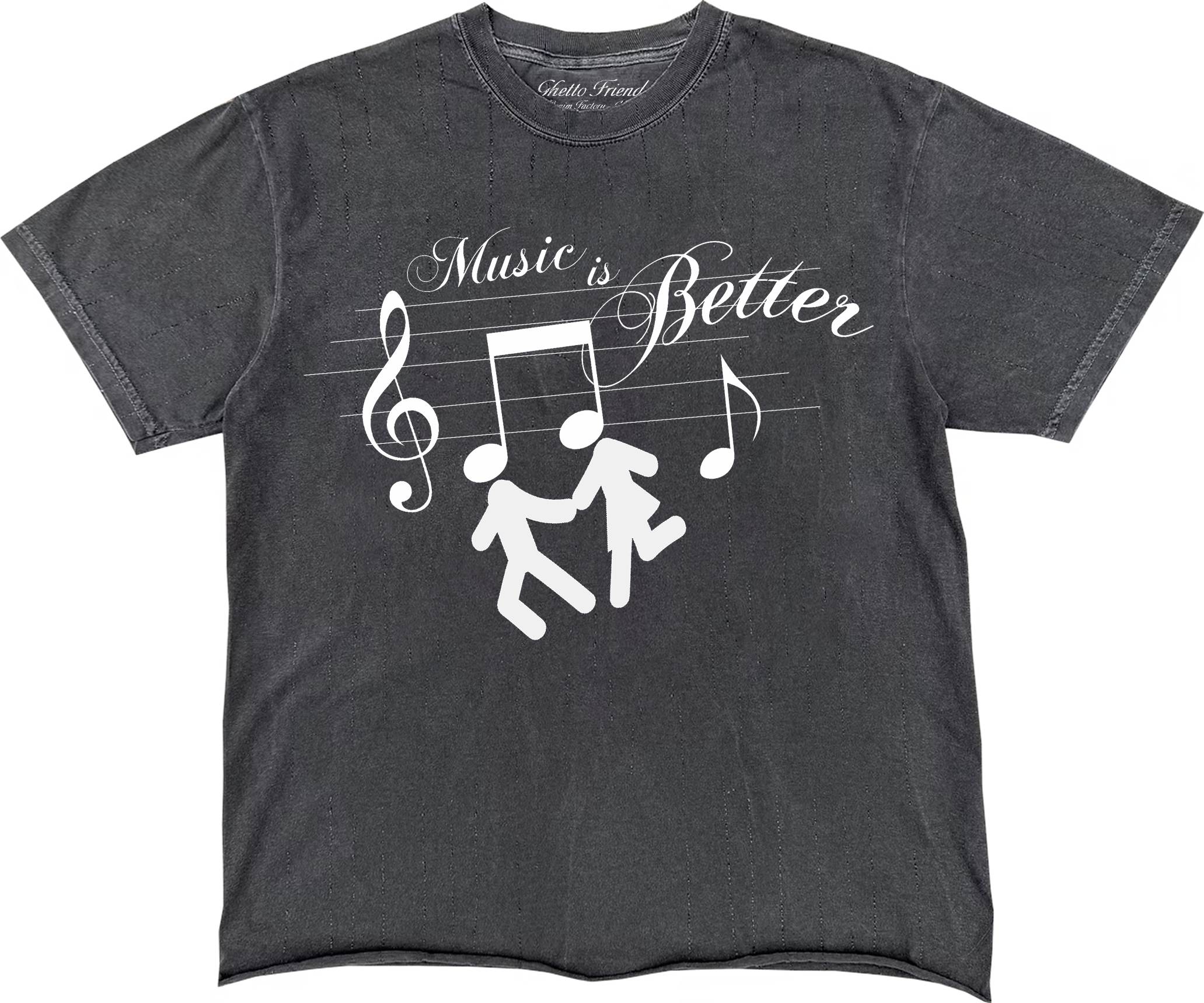 Music Coal Distressed Tee