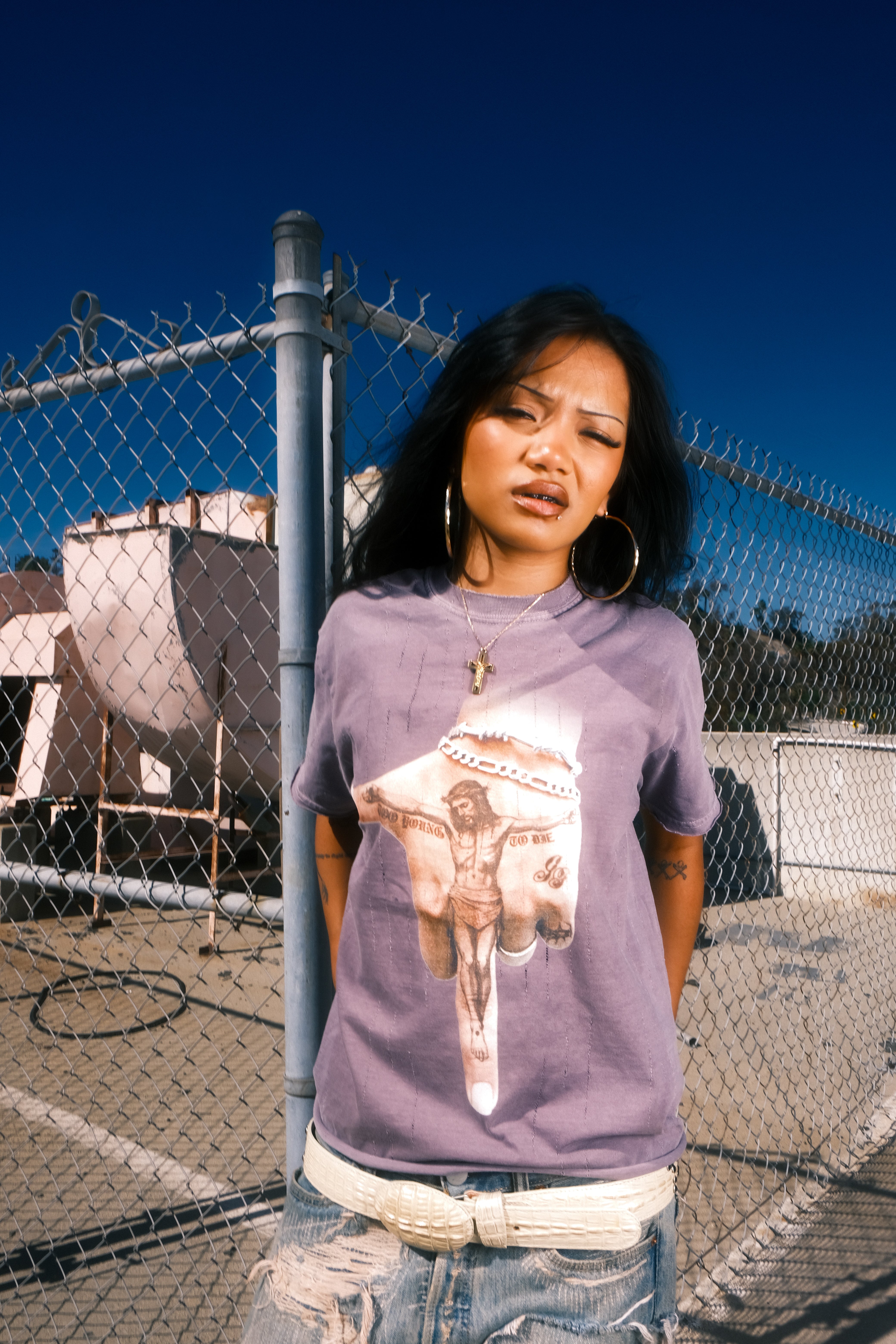 Sinner Wine Distressed Tee